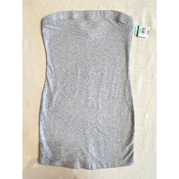 Nordstrom BP Strapless Mini Tube Dress Bodycon Heather Gray Cotton Stretch Small - Picture 7 of 14